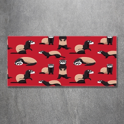 Glazen schilderij Bunzing