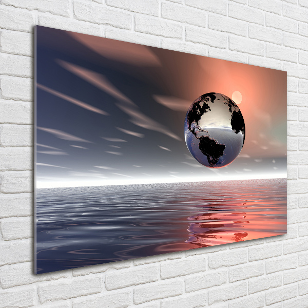 Schilderij op glas Planeet Aarde
