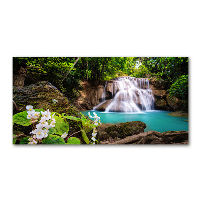 Glazen schilderij Waterval Thailand
