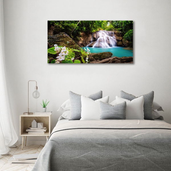 Glazen schilderij Waterval Thailand
