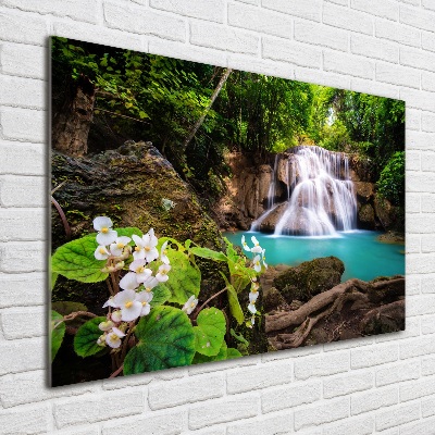 Glazen schilderij Waterval Thailand