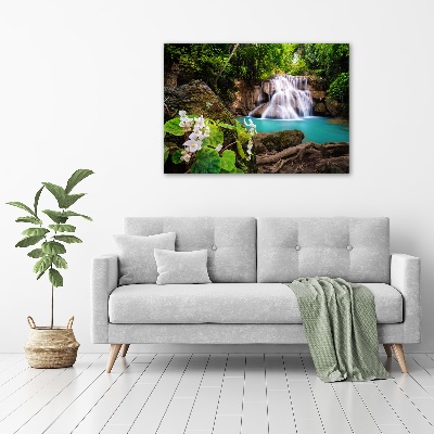 Glazen schilderij Waterval Thailand