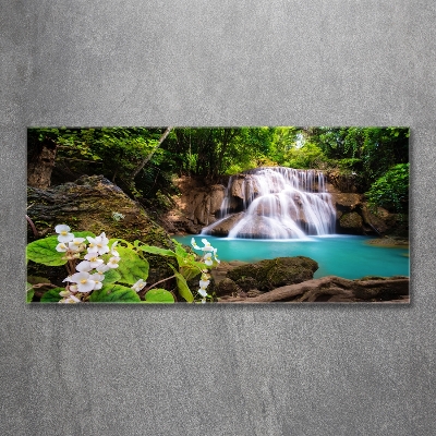 Glazen schilderij Waterval Thailand