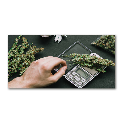 Glazen schilderij Marihuana toppen