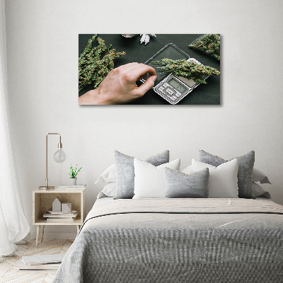 Glazen schilderij Marihuana toppen