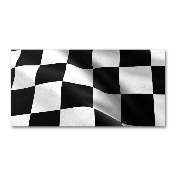 Glazen schilderij Finishvlag