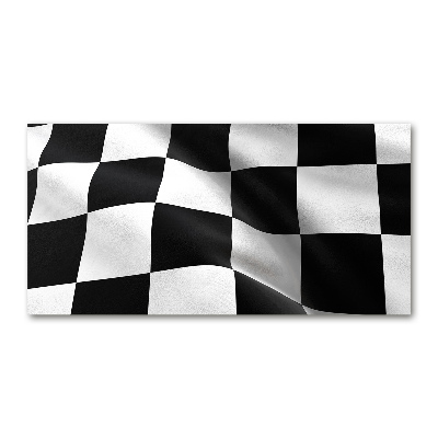 Glazen schilderij Finishvlag