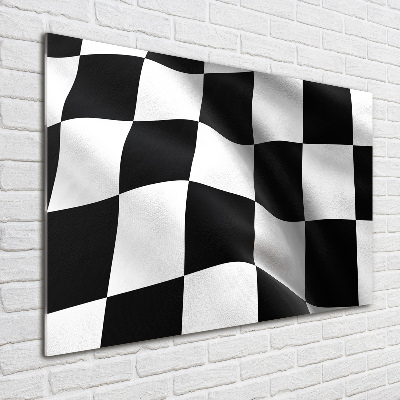 Glazen schilderij Finishvlag