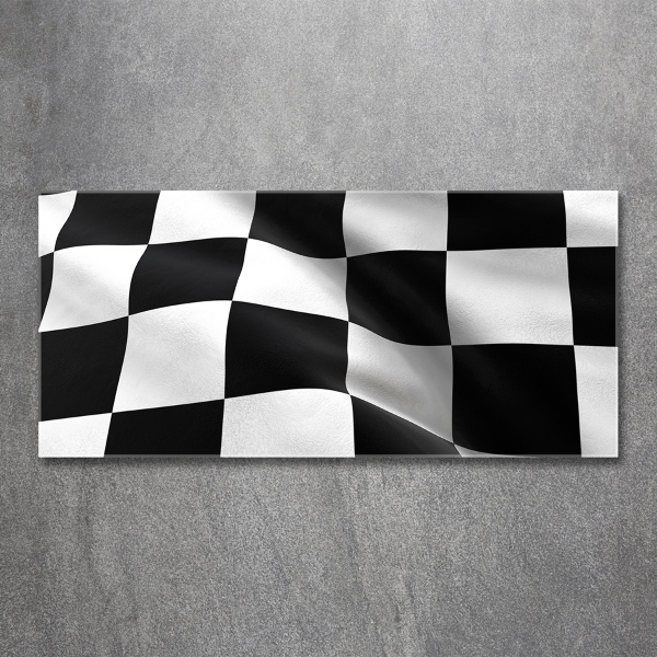 Glazen schilderij Finishvlag