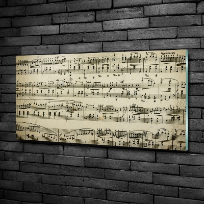 Schilderij glas Aantekeningen over een personeelslid