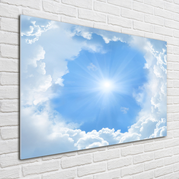 Schilderij glas Wolken aan de hemel