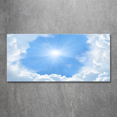 Schilderij glas Wolken aan de hemel