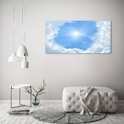 Schilderij glas Wolken aan de hemel