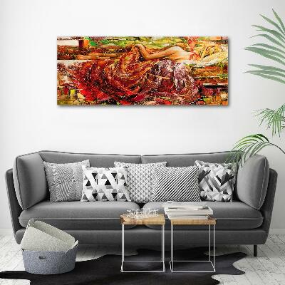 Glazen schilderij Slapende vrouw