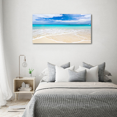 Schilderij op glas Tropisch strand
