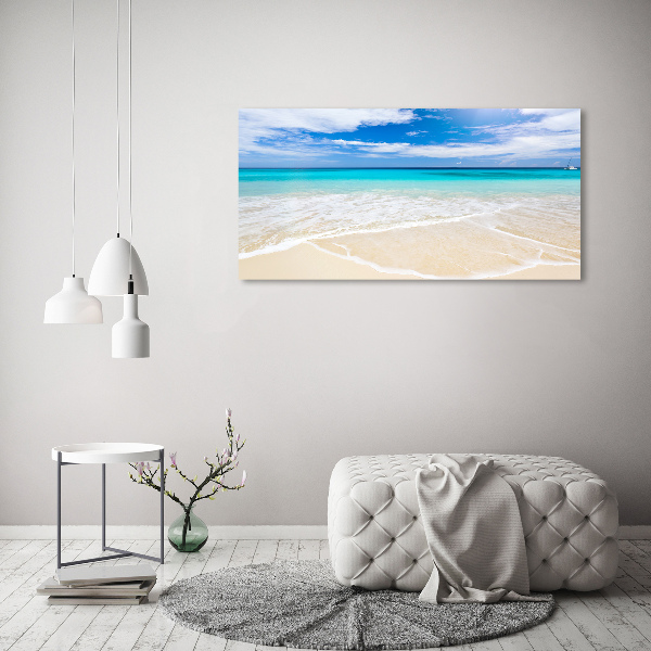 Schilderij op glas Tropisch strand