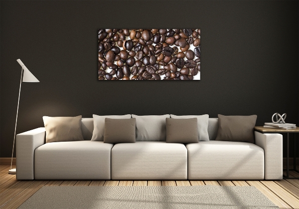 Foto schilderij op glas Koffiebonen