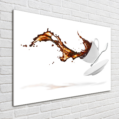 Schilderij op glas Gemorste koffie