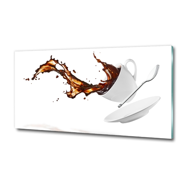 Schilderij op glas Gemorste koffie