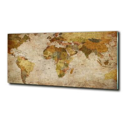 Schilderij op glas Politieke kaart