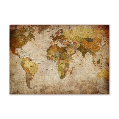 Schilderij op glas Politieke kaart