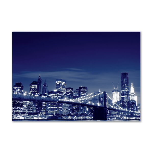 Glazen schilderij New York 's nachts