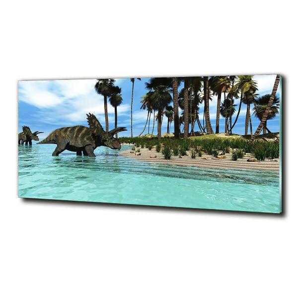 Foto schilderij op glas Dinosaurussen