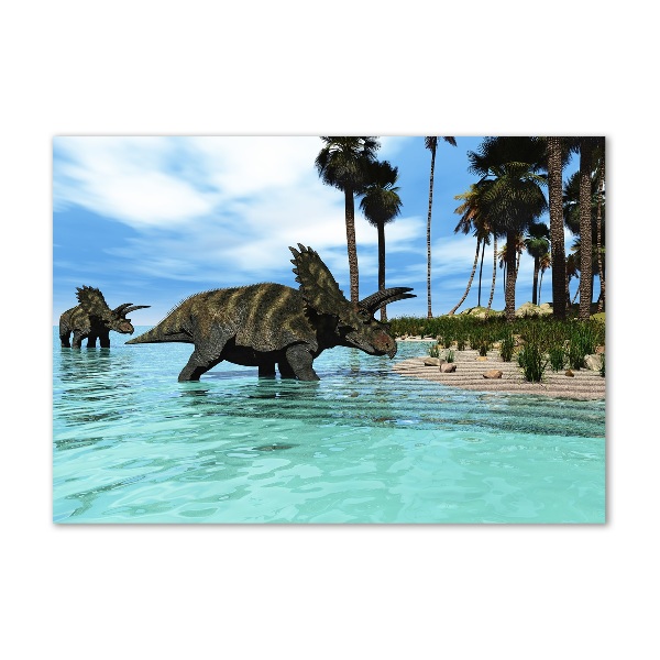 Foto schilderij op glas Dinosaurussen