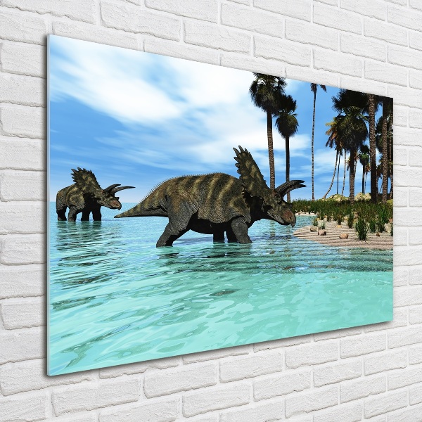 Foto schilderij op glas Dinosaurussen