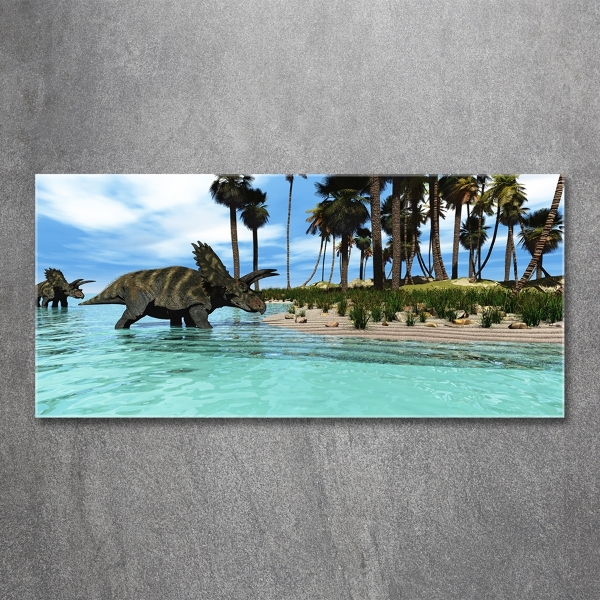 Foto schilderij op glas Dinosaurussen