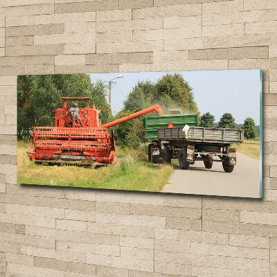 Foto schilderij op glas Maaidorser