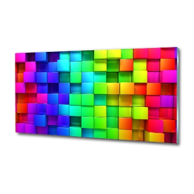 Foto schilderij op glas Kleurrijke dozen