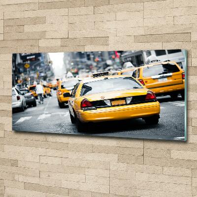Schilderij op glas New Yorkse taxi's