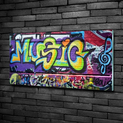 Foto schilderij op glas Graffiti op de muur