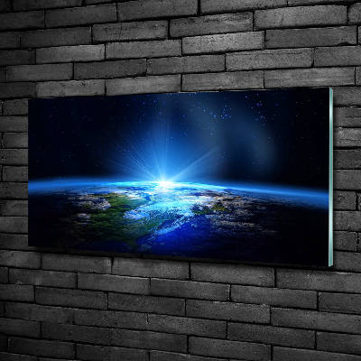 Glazen schilderij Planeet Aarde