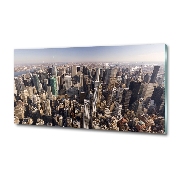 Schilderij op glas New York vanuit vogelperspectief
