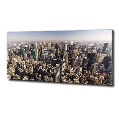 Schilderij op glas New York vanuit vogelperspectief