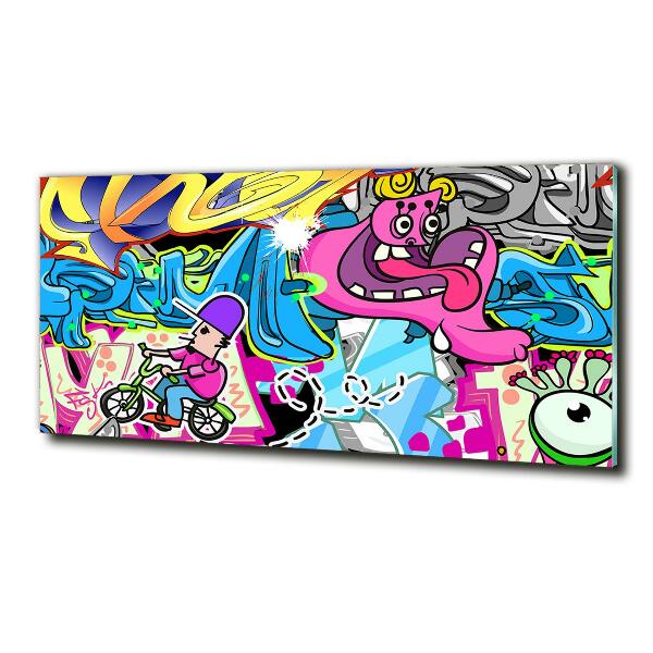Schilderij op glas Graffiti