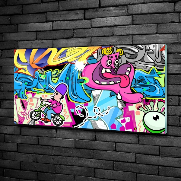 Schilderij op glas Graffiti