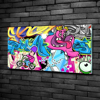 Schilderij op glas Graffiti