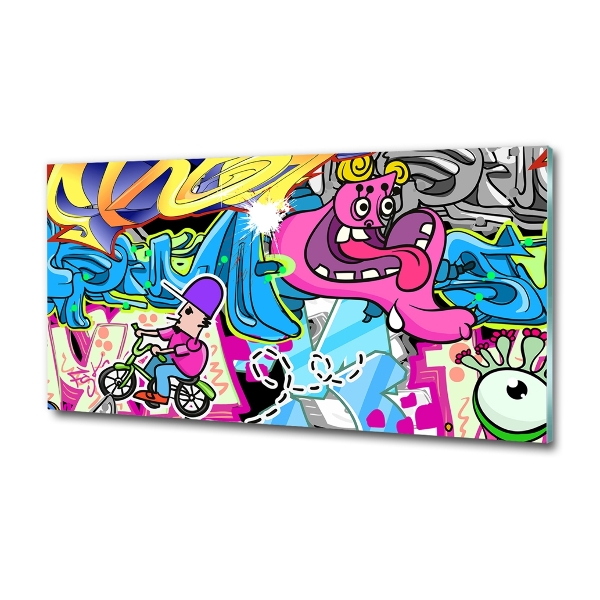 Schilderij op glas Graffiti