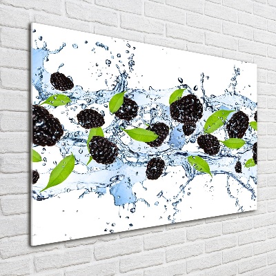Schilderij op glas Bramen en water