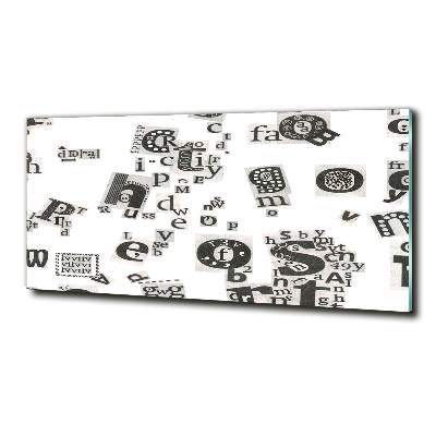 Glazen schilderij Brieven uit een krant