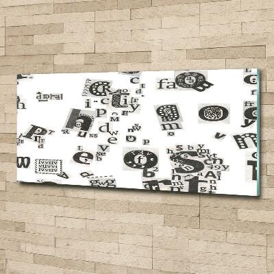 Glazen schilderij Brieven uit een krant