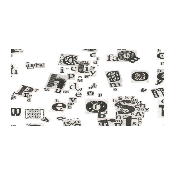 Glazen schilderij Brieven uit een krant