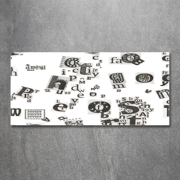 Glazen schilderij Brieven uit een krant