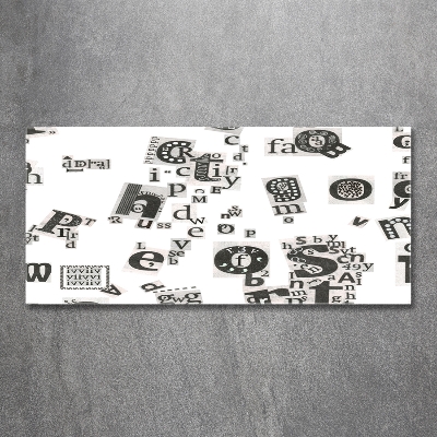 Glazen schilderij Brieven uit een krant