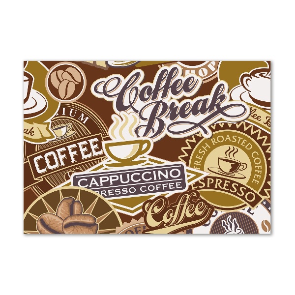 Foto schilderij op glas Koffiehuis