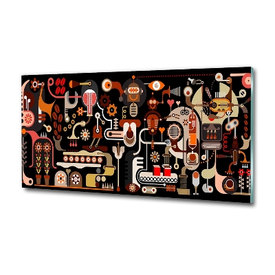 Foto schilderij op glas Koffieproductie