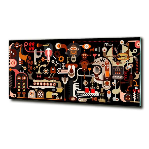 Foto schilderij op glas Koffieproductie